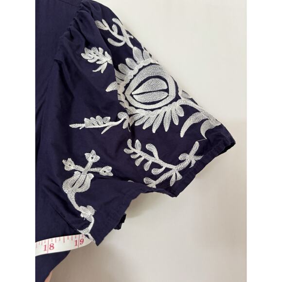 Anthropologie Navy and White Maxi Dress - Picture 12 of 15